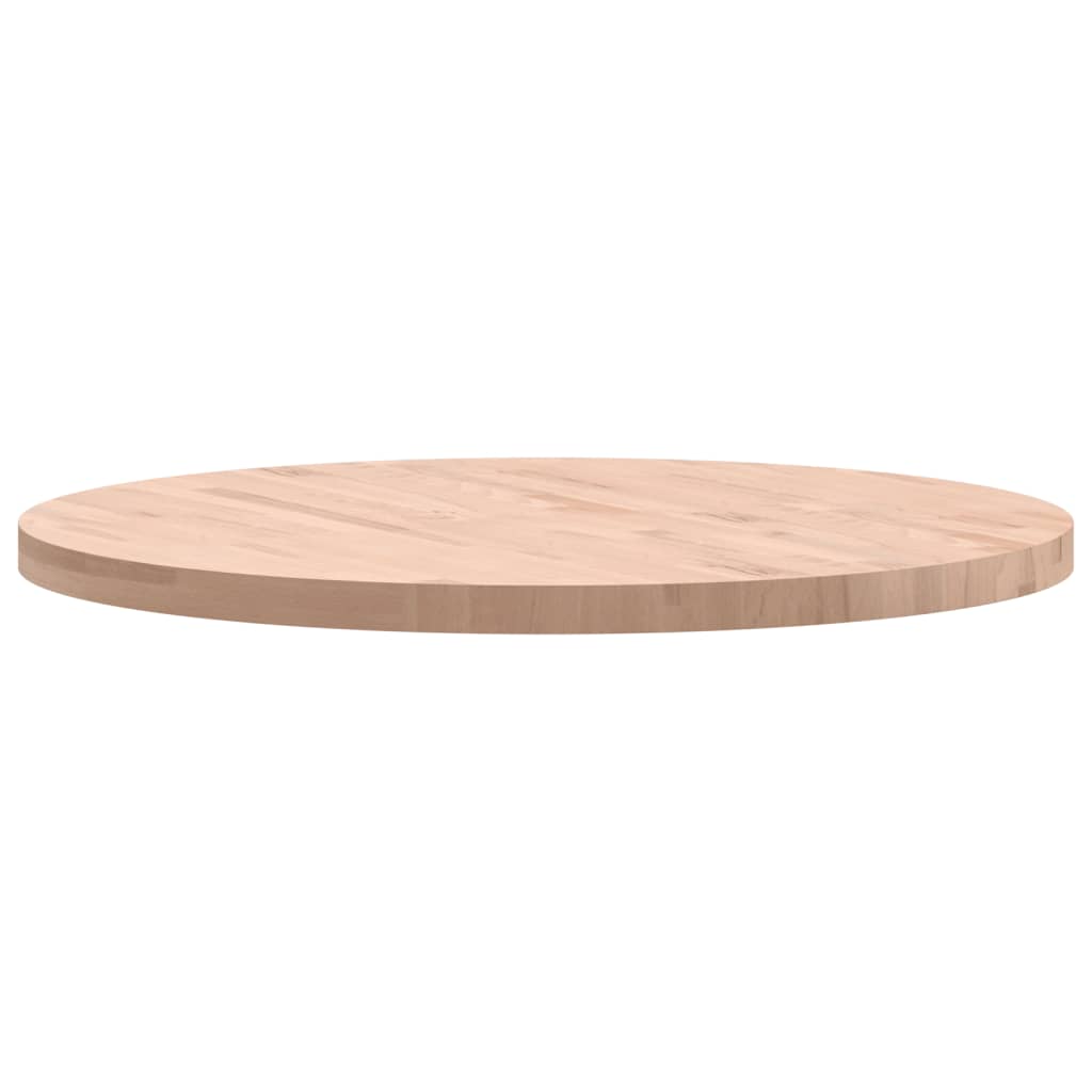 Tafelblad Rond Ø Massief Beukenhout 90 x 4 cm Lichtbruin