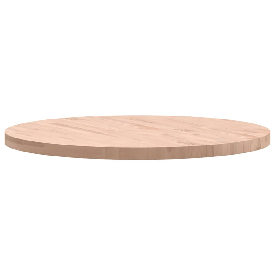 Tafelblad Rond Ø Massief Beukenhout 90 x 4 cm Lichtbruin