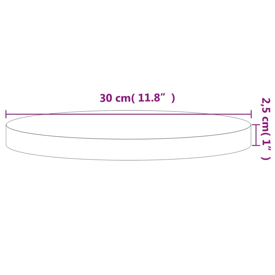 Tafelblad Rond Ø30X2,5 Cm Massief Beukenhout