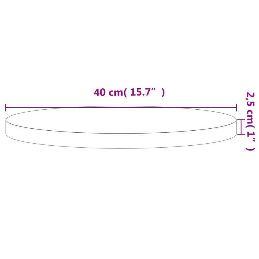 Tafelblad Rond Ø40X2,5 Cm Massief Beukenhout