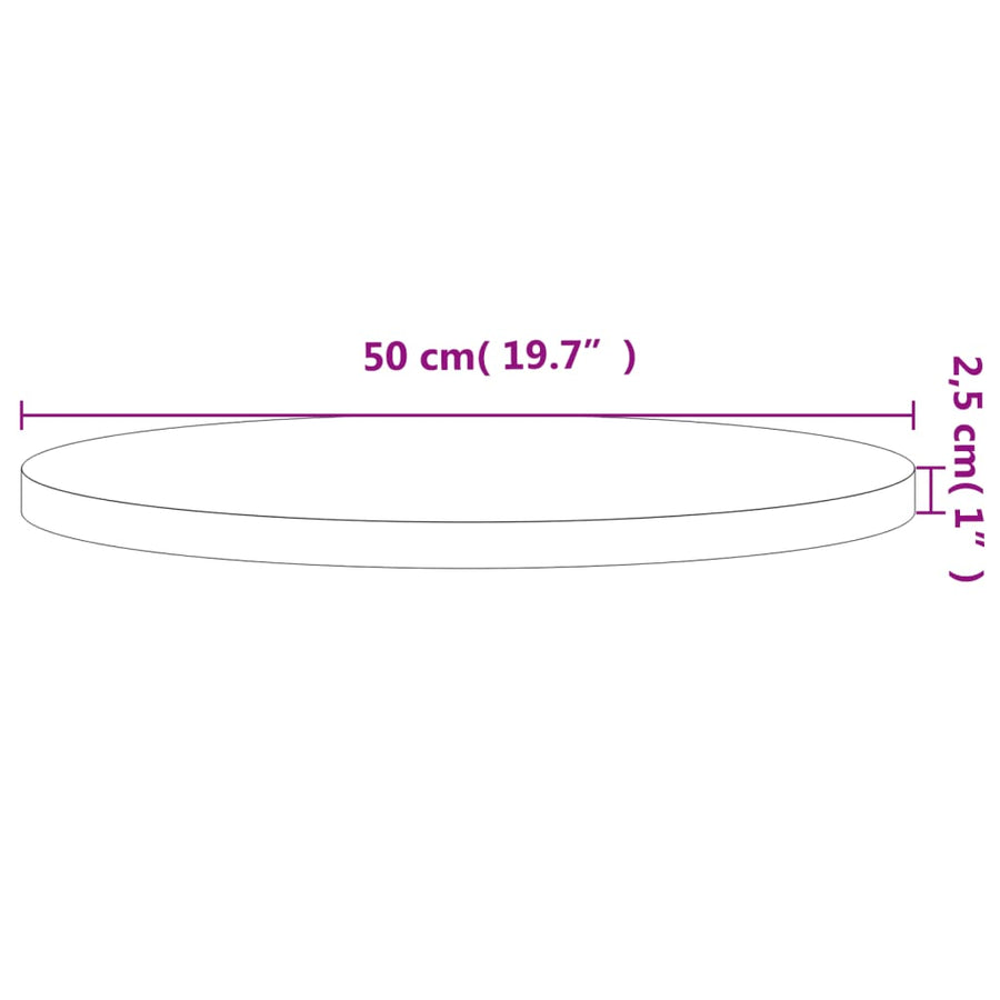 Tafelblad Rond Ø50X2,5 Cm Massief Beukenhout