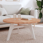 Tabletop round Ø90x2.5 cm solid beech wood