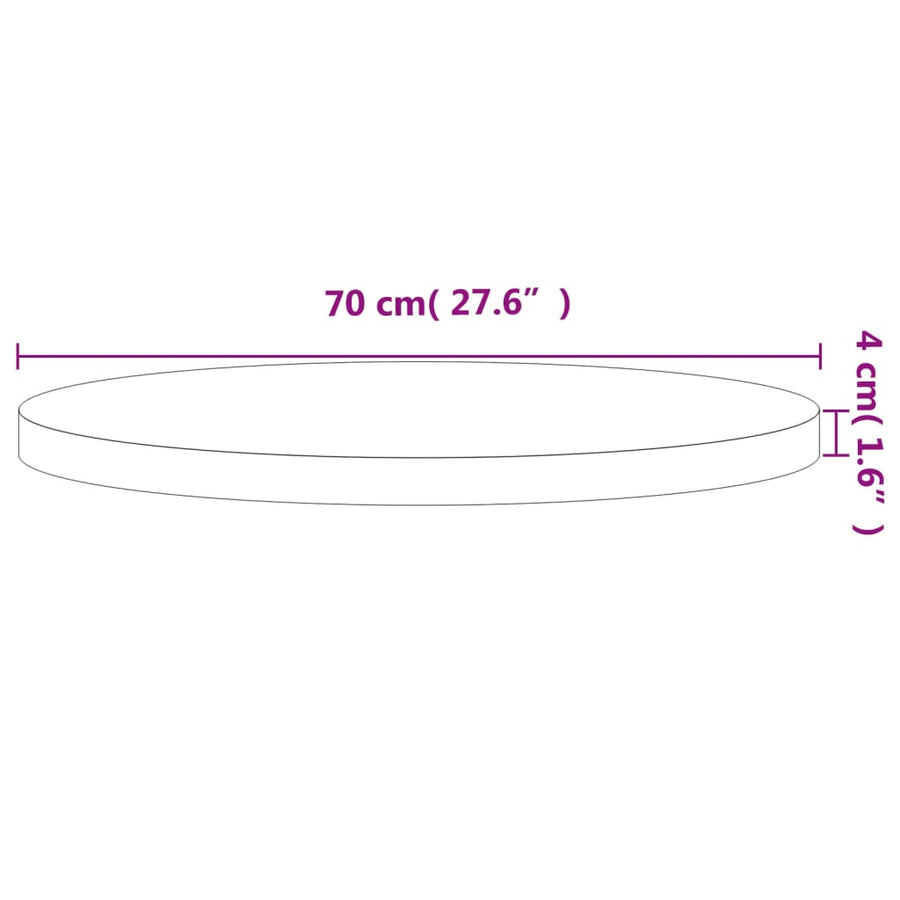 Tafelblad Rond Ø70X4 Cm Massief Beukenhout