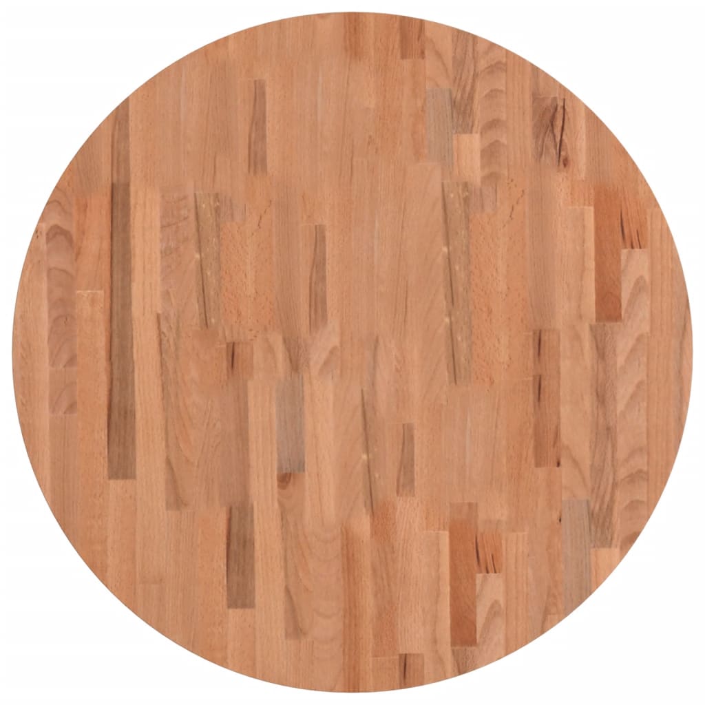 Tafelblad Rond Ø80X4 Cm Massief Beukenhout