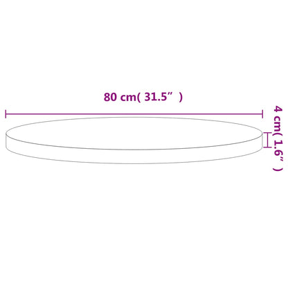 Tafelblad Rond Ø80X4 Cm Massief Beukenhout