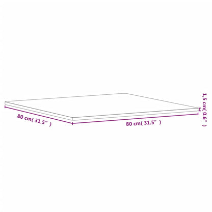 Tafelblad Vierkant 80X80X1,5 Cm Massief Beukenhout