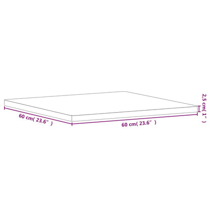 Tafelblad Vierkant 60X60X2,5 Cm Massief Beukenhout