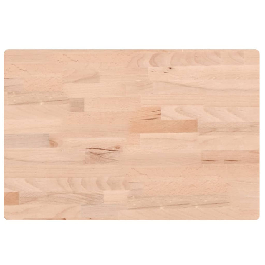 Wastafelblad 60x40x2,5 cm massief beukenhout 60 x 40 x 2.5 cm Naturel