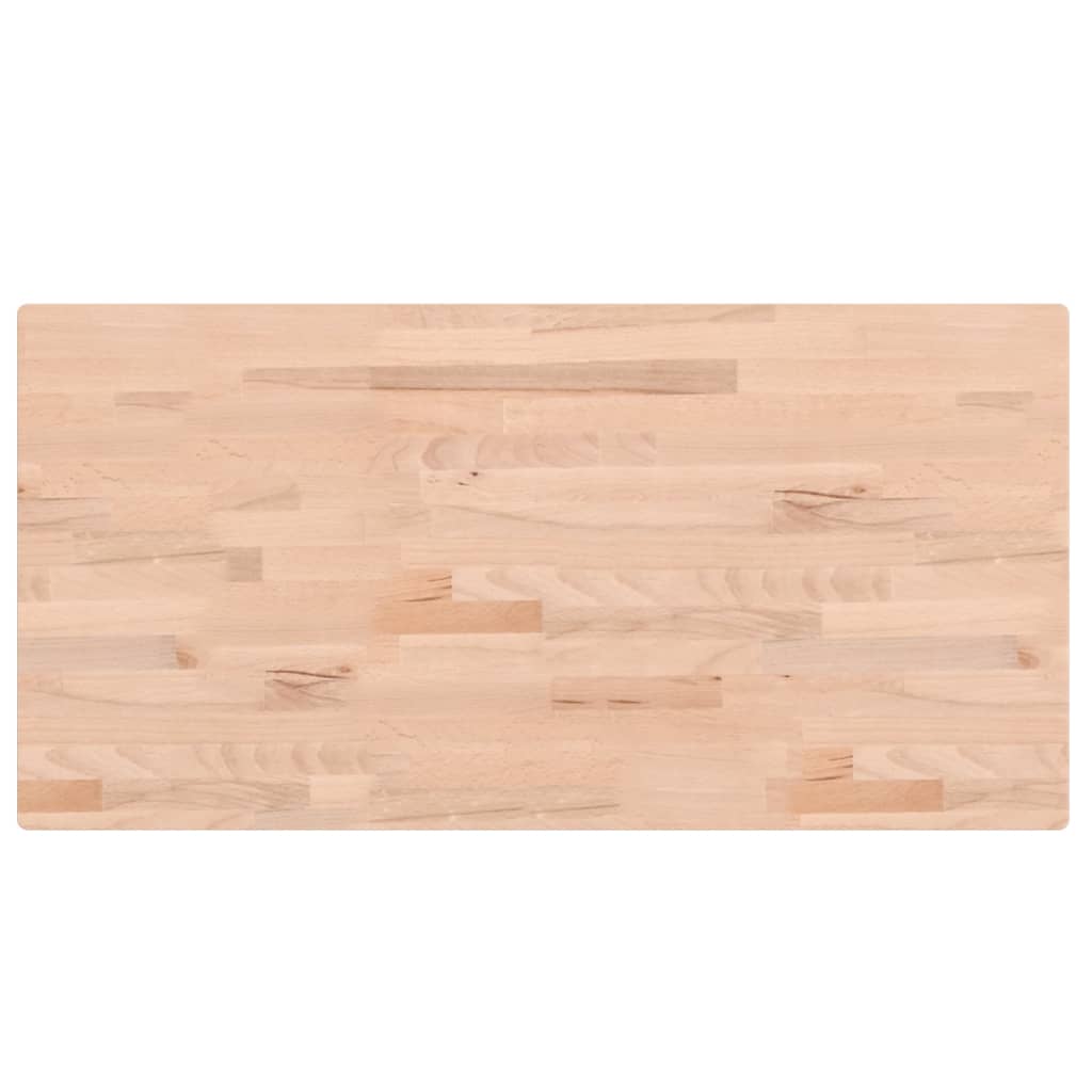 Wastafelblad Massief Beukenhout 100 x 50 x 4 cm Naturel