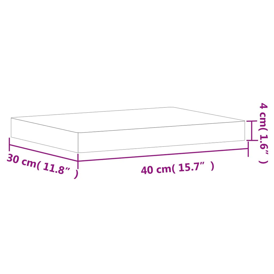Snijplank 40X30X4 Cm Massief Beukenhout 40 x 30 x 4 cm