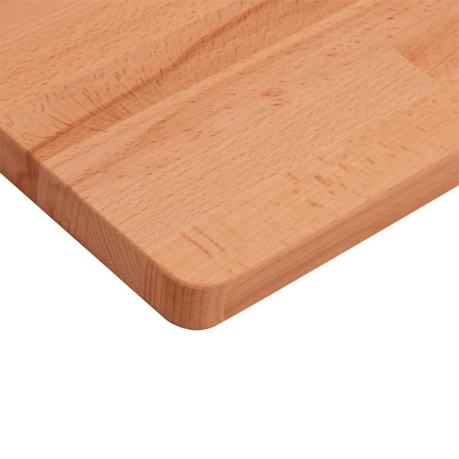 Wastafelblad 100X50X1,5 Cm Massief Beukenhout 100 x 50 x 1.5 cm Bruin