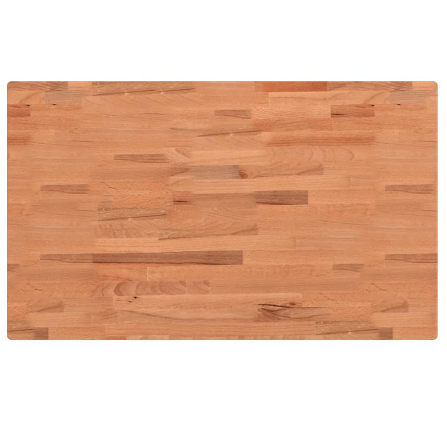 Wastafelblad Massief Beukenhout 100 x 60 x 4 cm Bruin