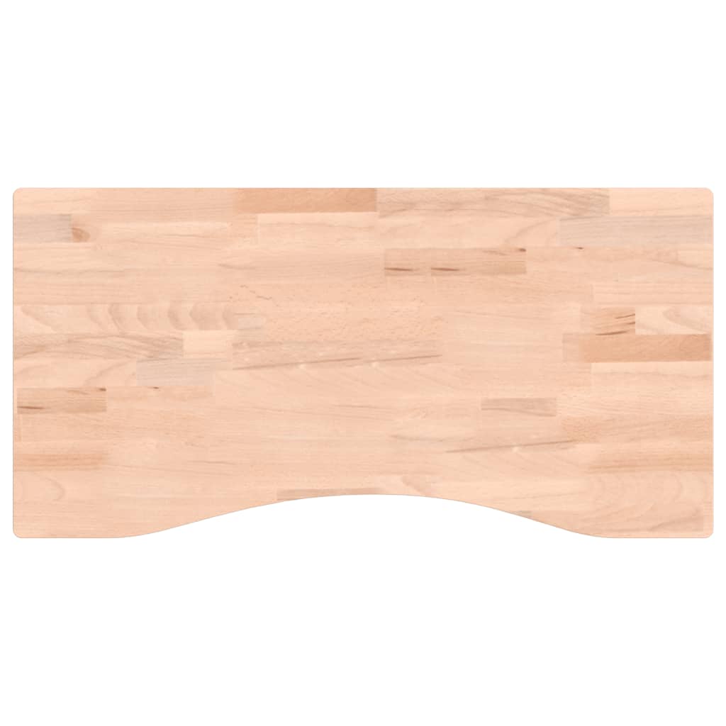 Bureaublad 80X(36-40)X2,5 Cm Massief Beukenhout 80 x (36-40) x 2.5 cm Naturel