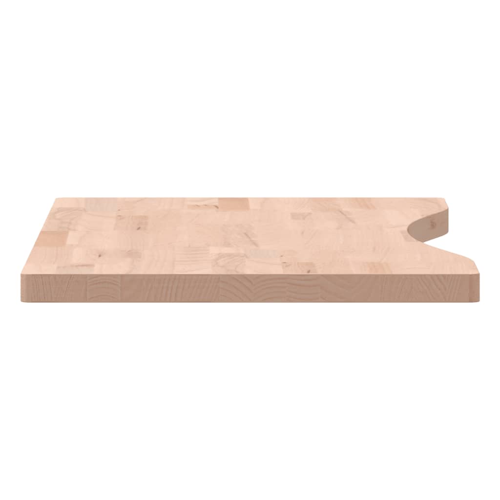 Bureaublad 80X(36-40)X2,5 Cm Massief Beukenhout 80 x (36-40) x 2.5 cm Naturel