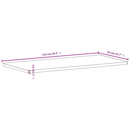 Werkblad 115X55X2,5 Cm Massief Beukenhout