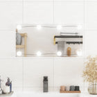Wall mirror with LEDs rectangular 30x60 cm glass