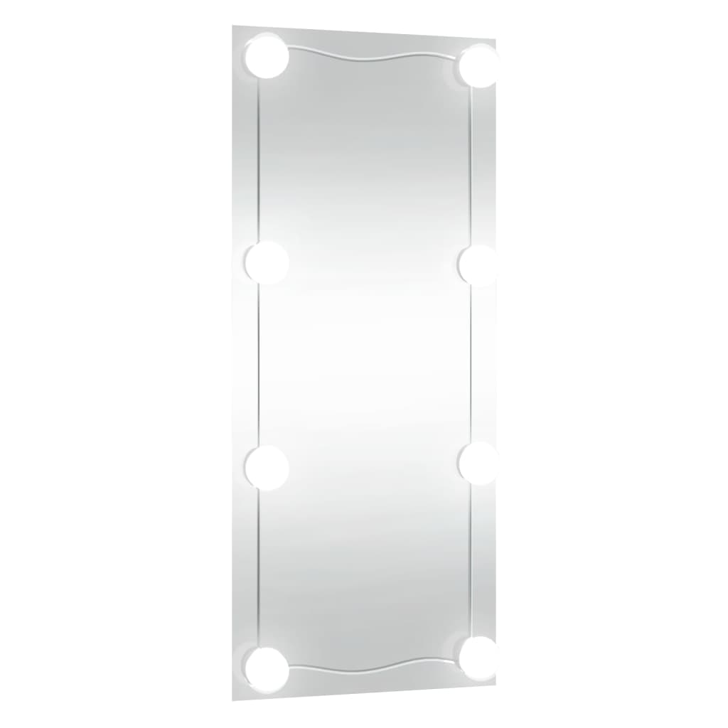 Wandspiegel Rechthoekig Glas 1 30 x 80 cm Met LED's