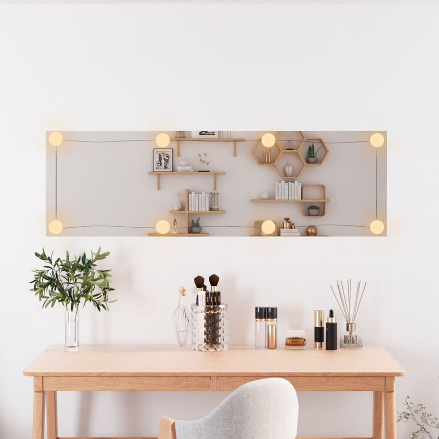 Wandspiegel Rechthoekig Glas 1 30 x 100 cm Met LED's