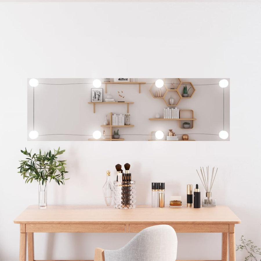 Wandspiegel Rechthoekig Glas 1 30 x 100 cm Met LED's