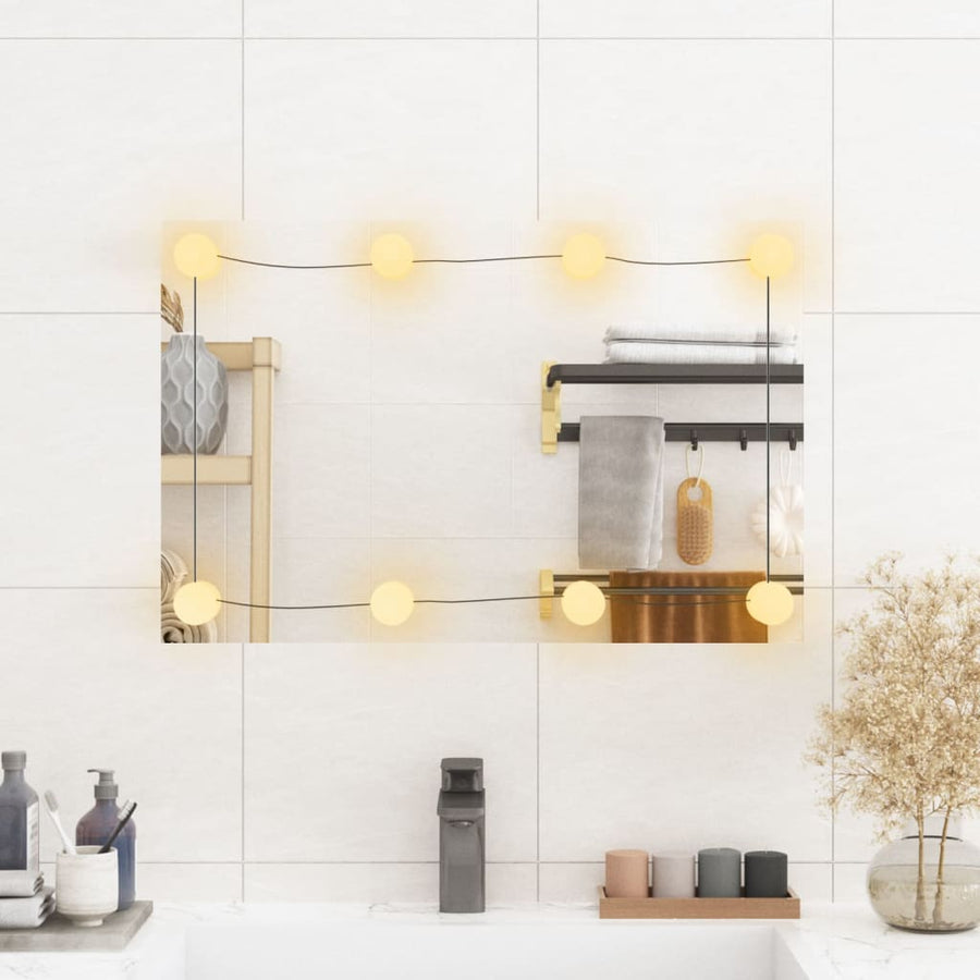 Wandspiegel Rechthoekig Glas 1 40 x 60 cm Met LED's