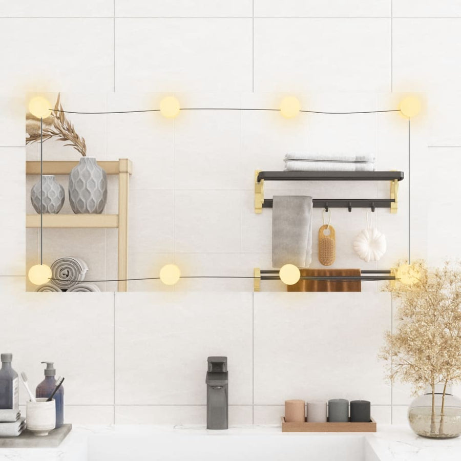 Wandspiegel Rechthoekig Glas 1 40 x 80 cm Met LED's