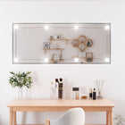 Wall mirror with LEDs rectangular 40x100 cm glass