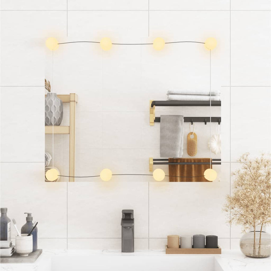 Wandspiegel Rechthoekig Glas 1 50 x 60 cm Met LED's