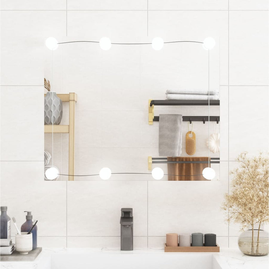 Wandspiegel Rechthoekig Glas 1 50 x 60 cm Met LED's