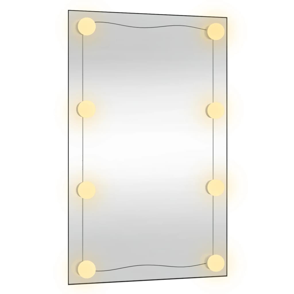 Wandspiegel Rechthoekig Glas 1 50 x 80 cm Met LED's