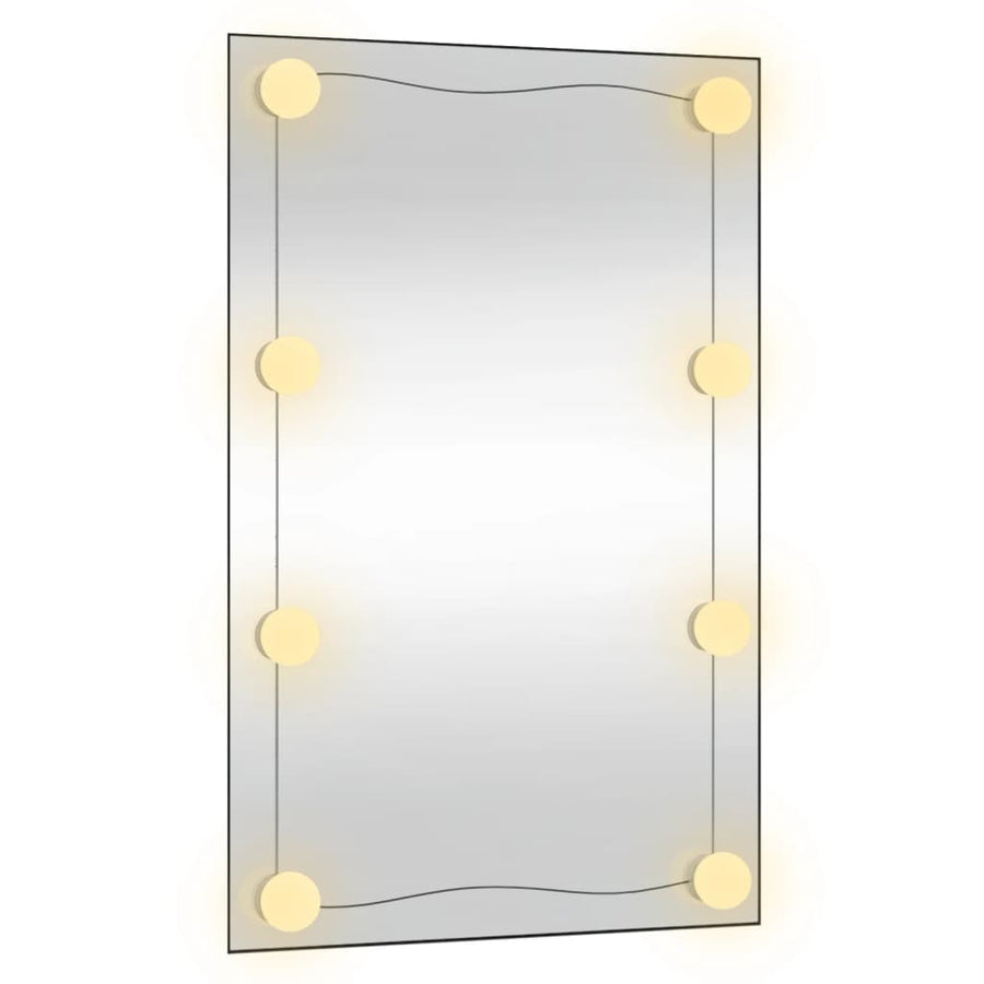 Wandspiegel Rechthoekig Glas 1 50 x 80 cm Met LED's