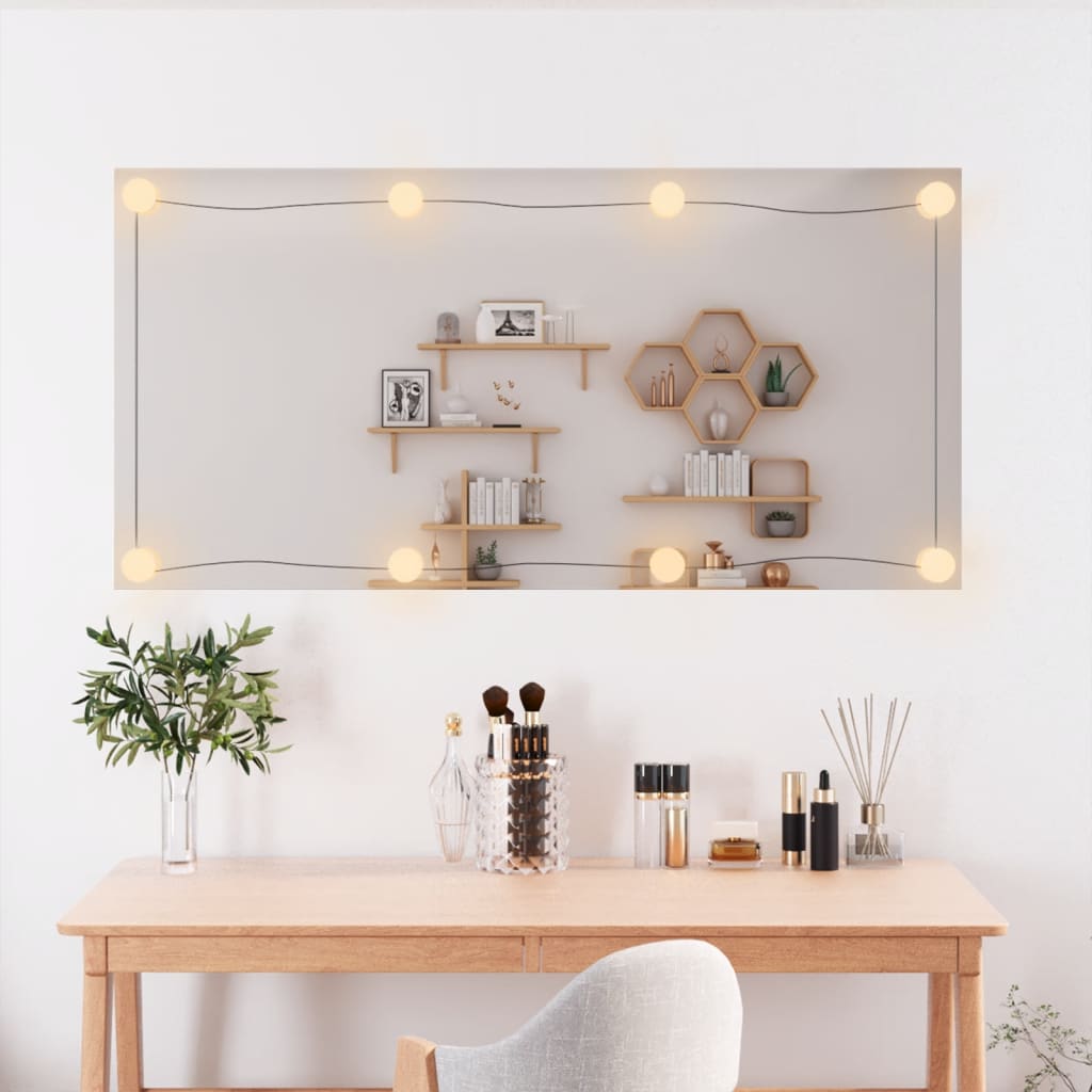 Wandspiegel Rechthoekig Glas 1 50 x 100 cm Met LED's