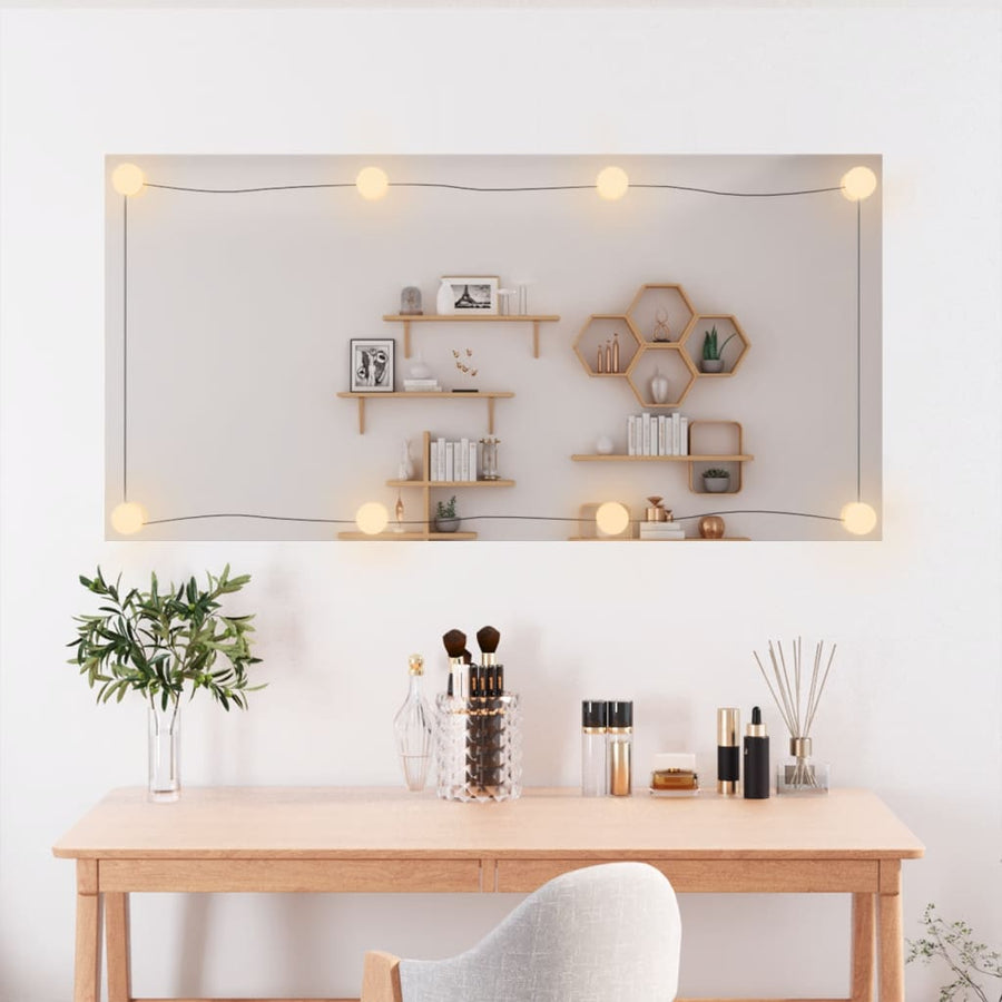 Wandspiegel Rechthoekig Glas 1 50 x 100 cm Met LED's