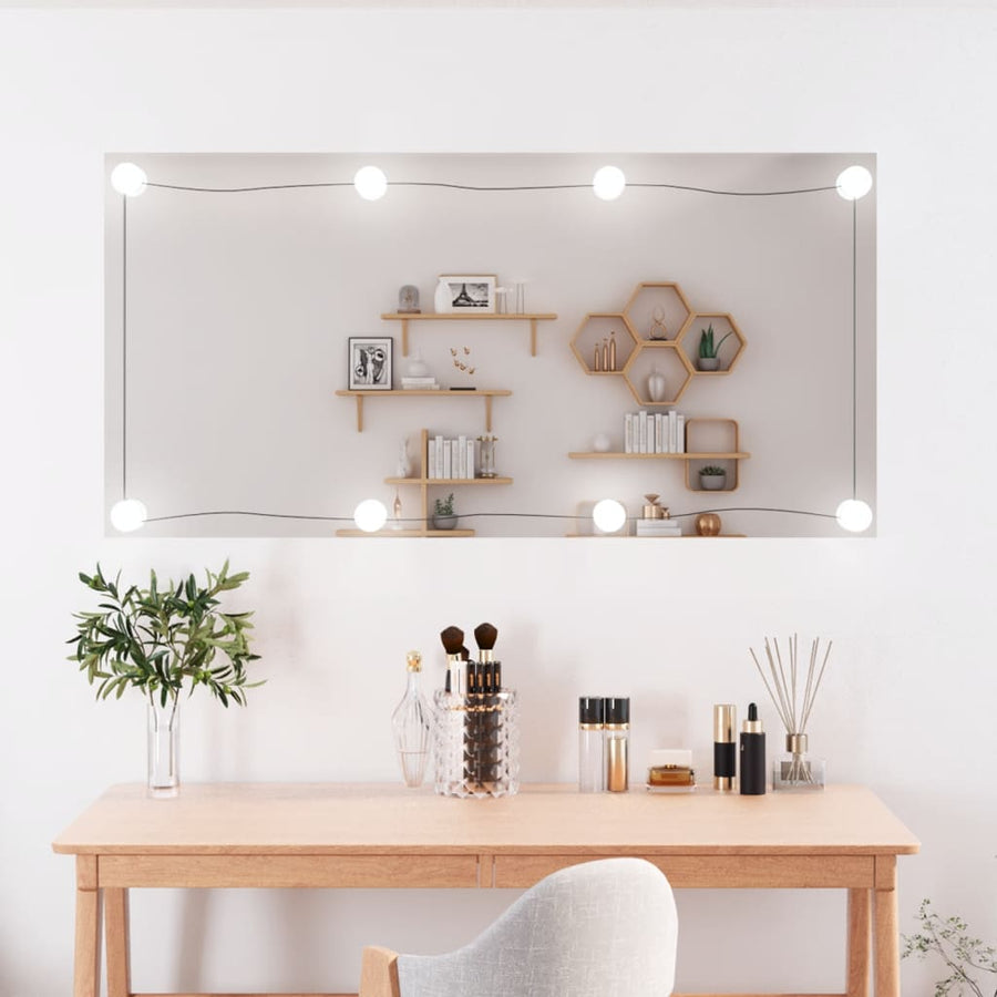 Wandspiegel Rechthoekig Glas 1 50 x 100 cm Met LED's