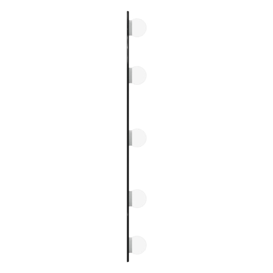 Wandspiegel met LED's ovaal 15x40 cm glas 15 x 40 cm met LED ovaal