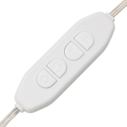 Wandspiegel met LED's ovaal 20x50 cm glas 20 x 50 cm met LED ovaal