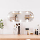 Wandspiegel ovaal 20x50 cm met LED glas