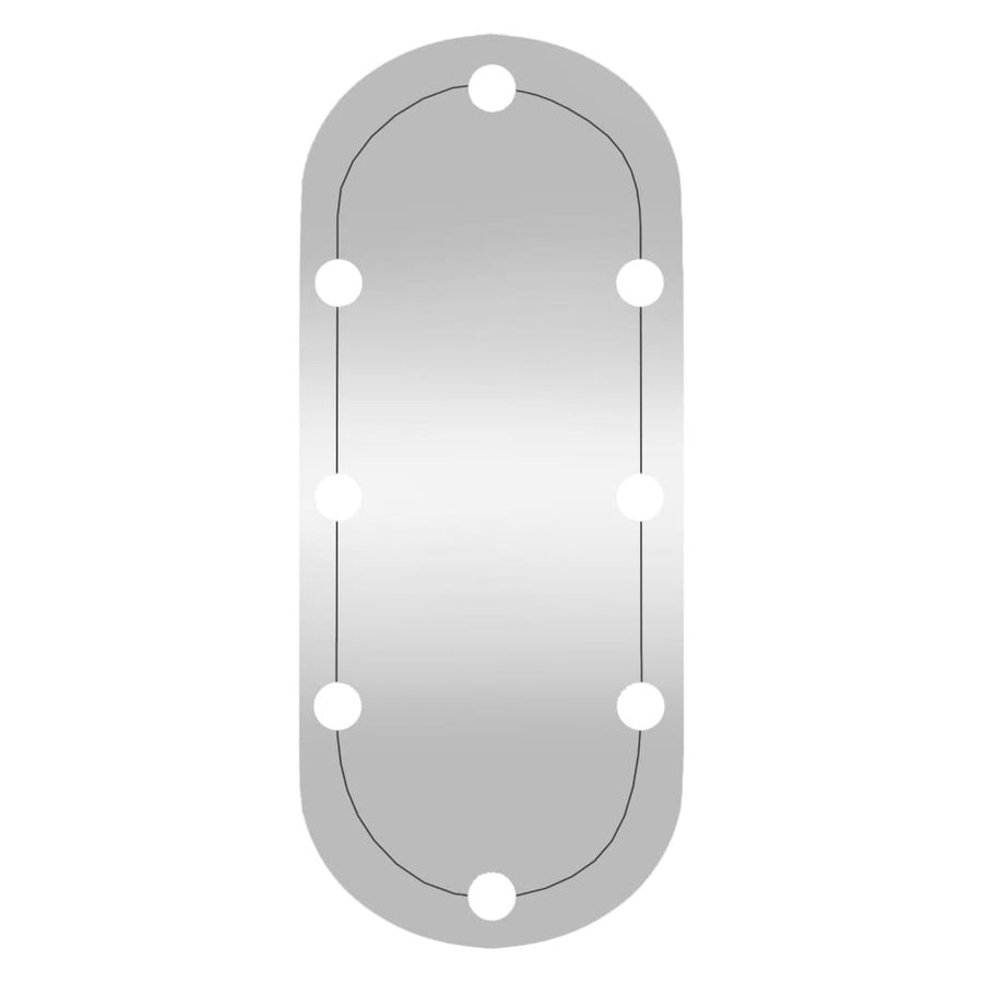 Wandspiegel met LED's ovaal 30x70 cm glas 1 30 x 70 cm ovaal