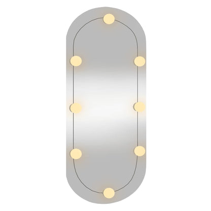 Wandspiegel met LED's ovaal 35x80 cm glas 1 35 x 80 cm ovaal