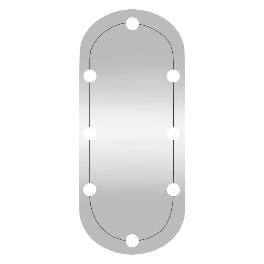 Wandspiegel met LED's ovaal 35x80 cm glas 1 35 x 80 cm ovaal