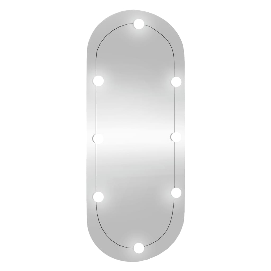 Wandspiegel met LED's ovaal 40x90 cm glas 1 40 x 90 cm ovaal