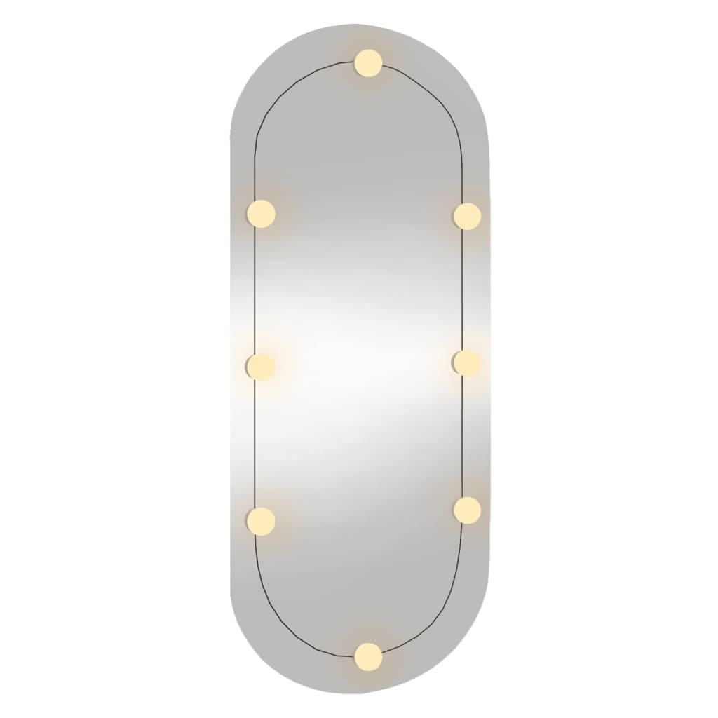 Wandspiegel met LED's ovaal 40x90 cm glas 1 40 x 90 cm ovaal
