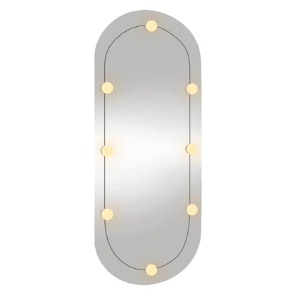 Wandspiegel met LED's ovaal 40x90 cm glas 1 40 x 90 cm ovaal