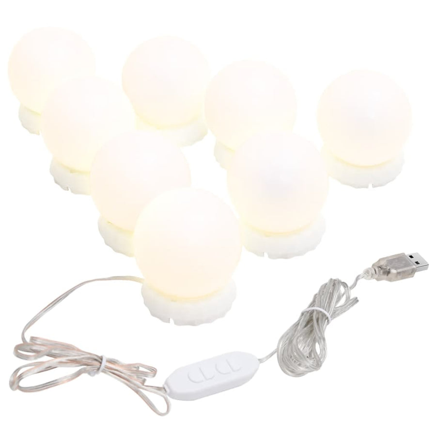 Wandspiegel met LED's ovaal 45x100 cm glas 45 x 100 cm met LED ovaal