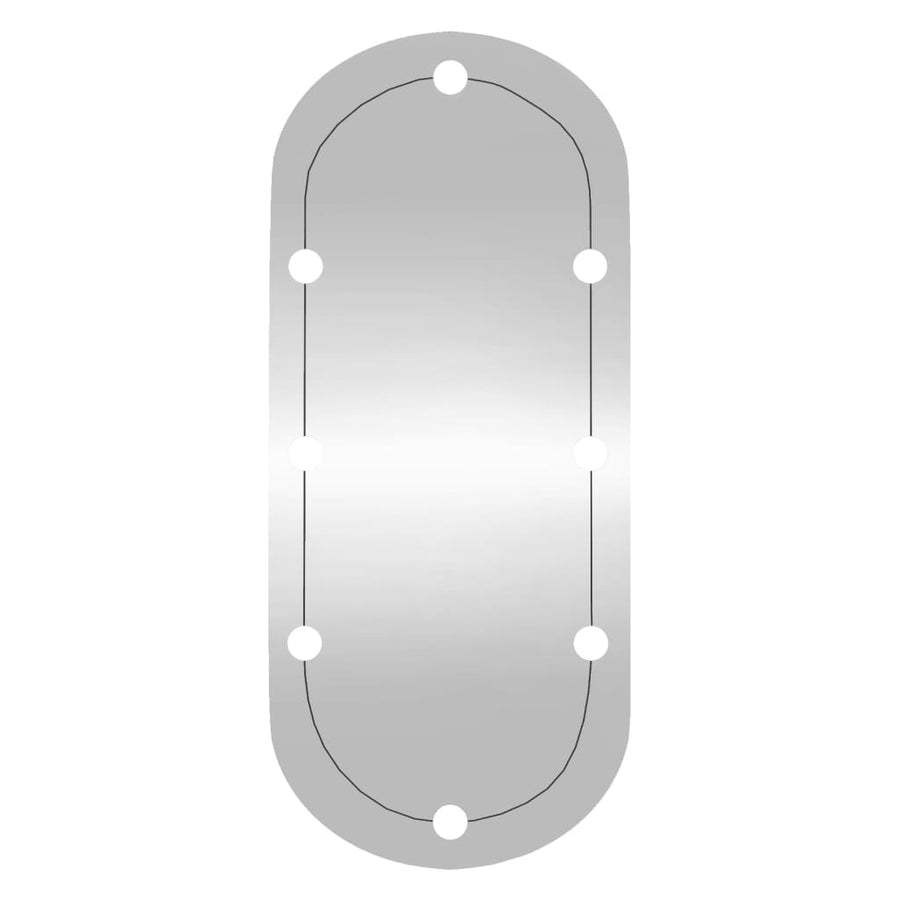 Wandspiegel met LED's ovaal 45x100 cm glas 45 x 100 cm met LED ovaal