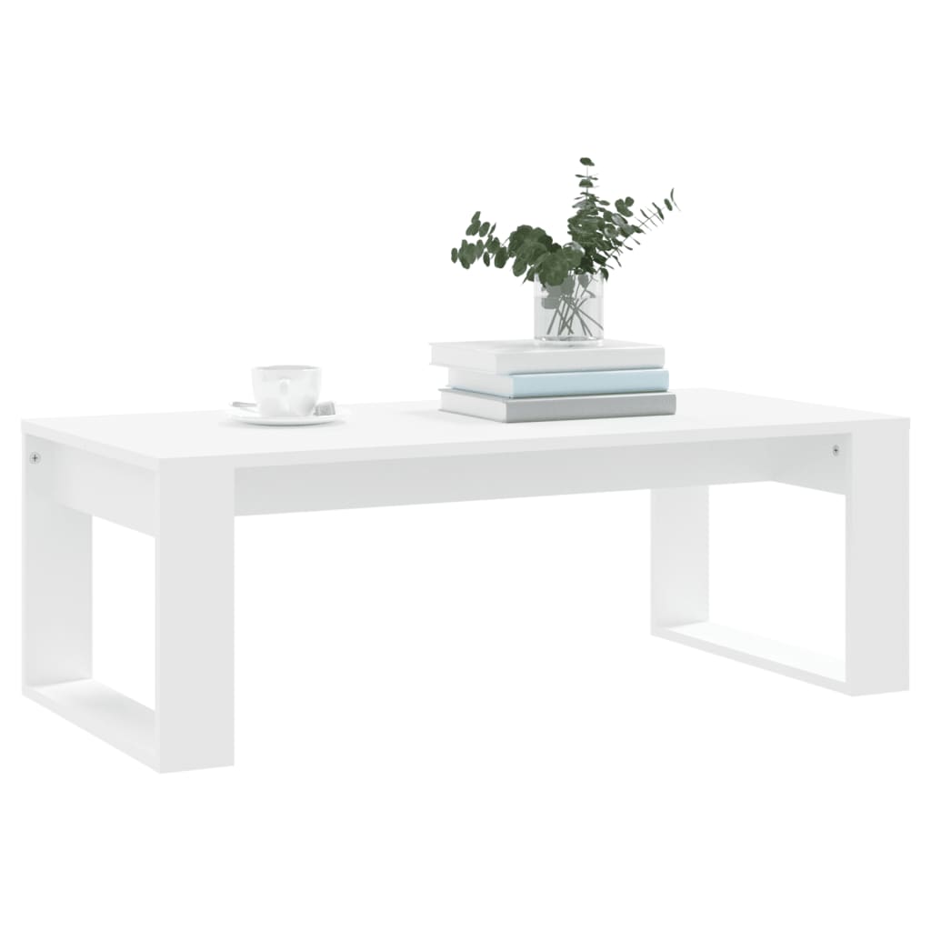 Salontafel 02X50X35 Cm Bewerkt Hout Wit
