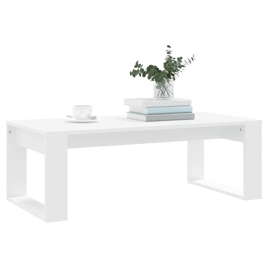 Salontafel 02X50X35 Cm Bewerkt Hout Wit