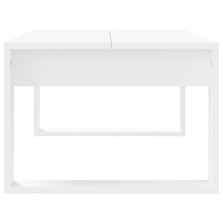 Salontafel 02X50X35 Cm Bewerkt Hout Wit