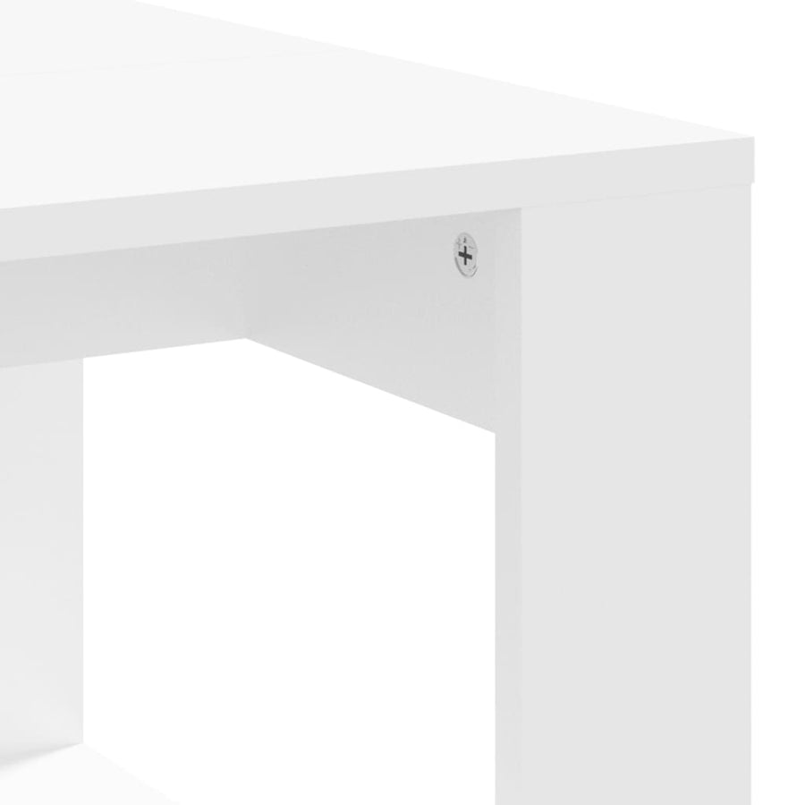 Salontafel 02X50X35 Cm Bewerkt Hout Wit