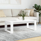 Coffee table 102x50x35 cm carved wood white