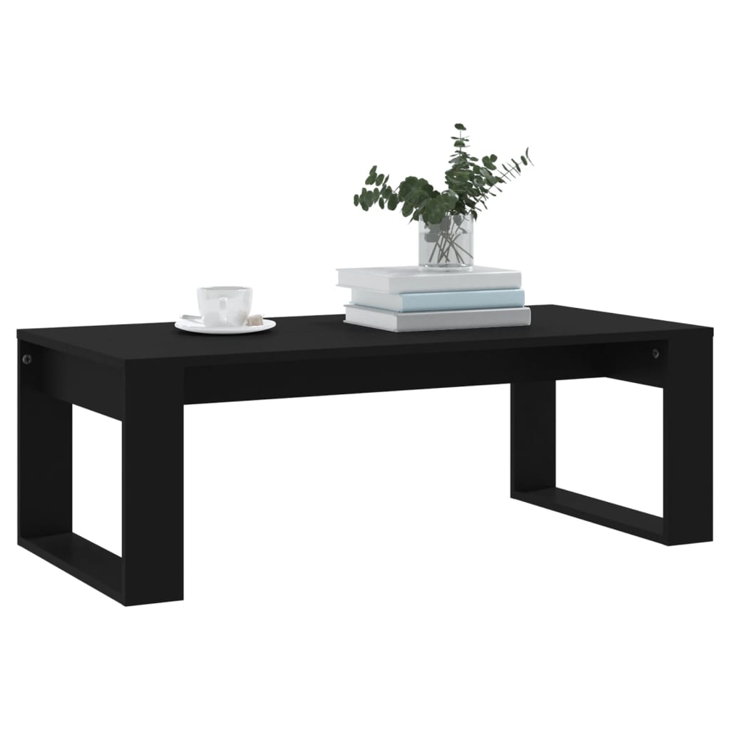 Salontafel 02X50X35 Cm Bewerkt Hout Zwart